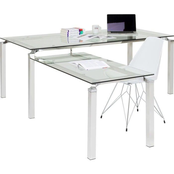 KARE Design Schreibtisch Lorenco Chrom Winkelcombi  