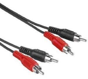 hama  Hama 5m RCA M/M Audio-Kabel 2 x RCA Schwarz, Rot, Silber 