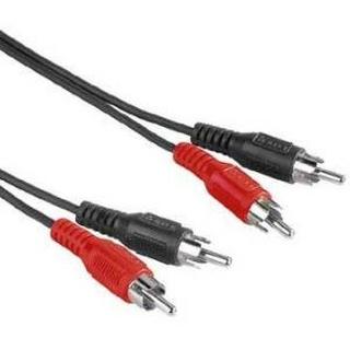 hama  Hama 5m RCA M/M Audio-Kabel 2 x RCA Schwarz, Rot, Silber 