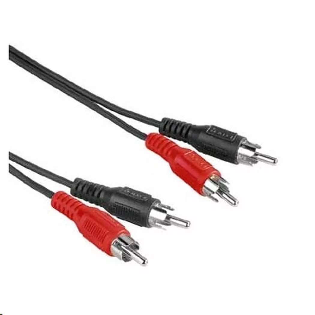 Hama - Audio-Kabel 2 Cinch-Stecker2 Cinch-Stecker, 5 m, Rot Bunt, One Size
