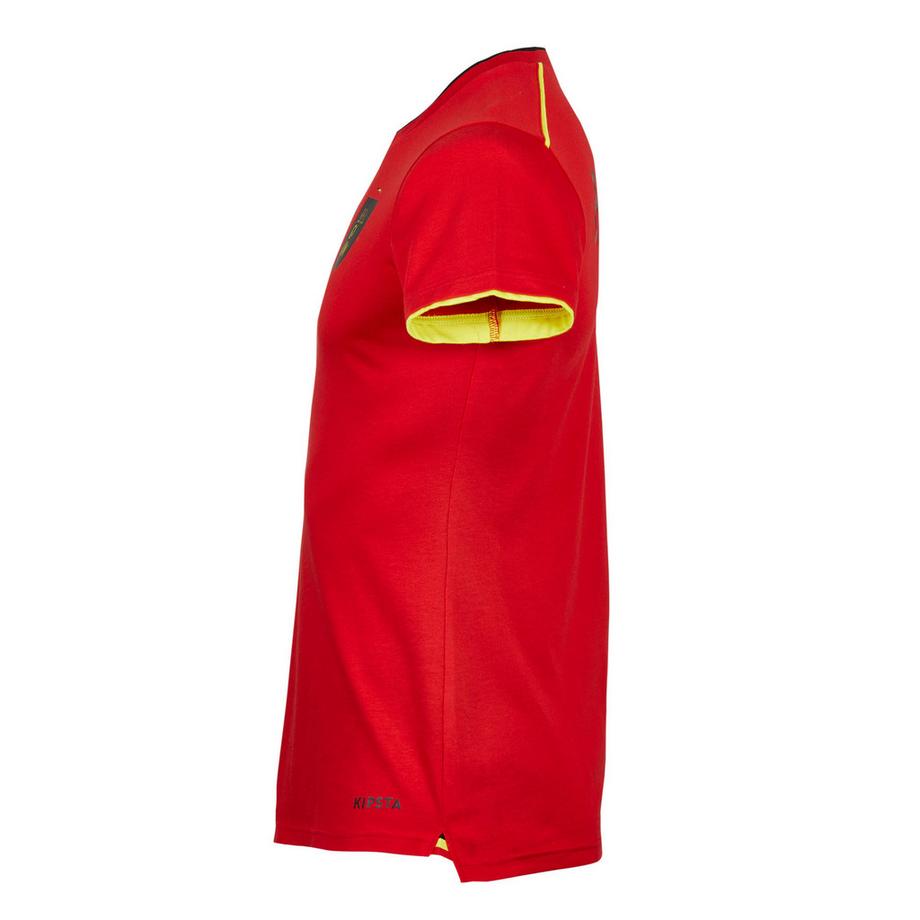 KIPSTA  T-shirt calcio tifosi Belgio 2024 cotone 