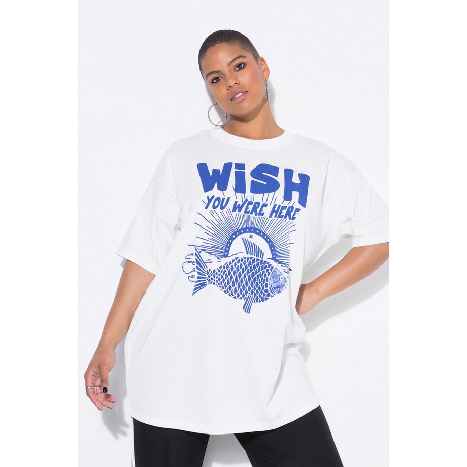 Studio Untold Oversized Fisch Halbarm T-Shirt  