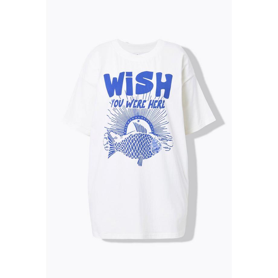Studio Untold Oversized Fisch Halbarm T-Shirt  