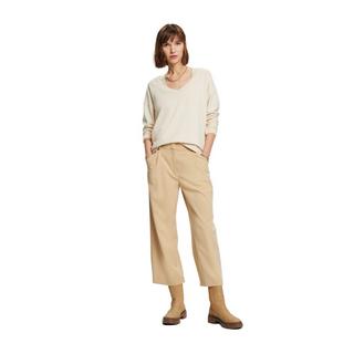 ESPRIT T-shirt spazzolata scollo a V maniche lunghe  