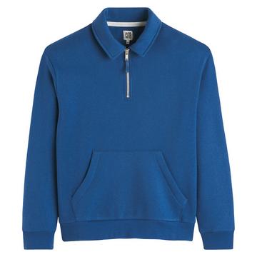 Sweatshirt mit Polokragen und Reissverschluss