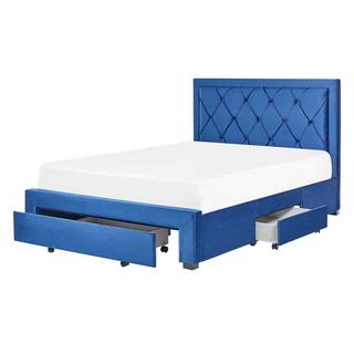 Beliani Letto contenitore en Velluto Glamour LIEVIN  