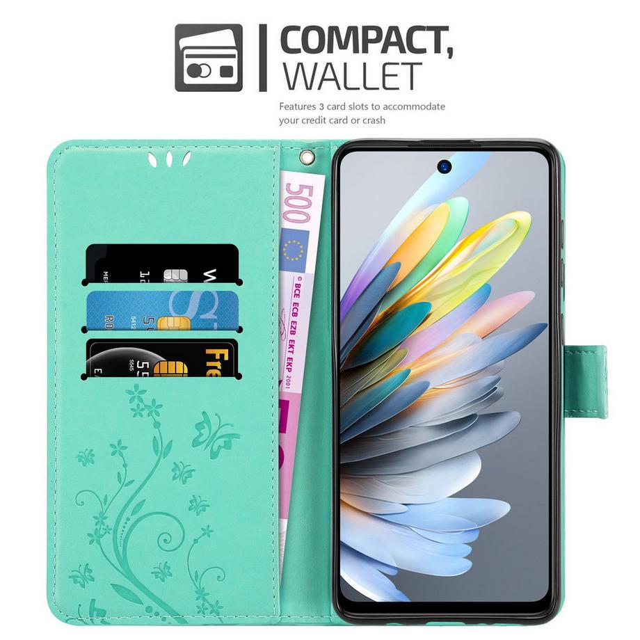 Cadorabo  Coque pour ZTE Blade A75 4G fleurs etui 