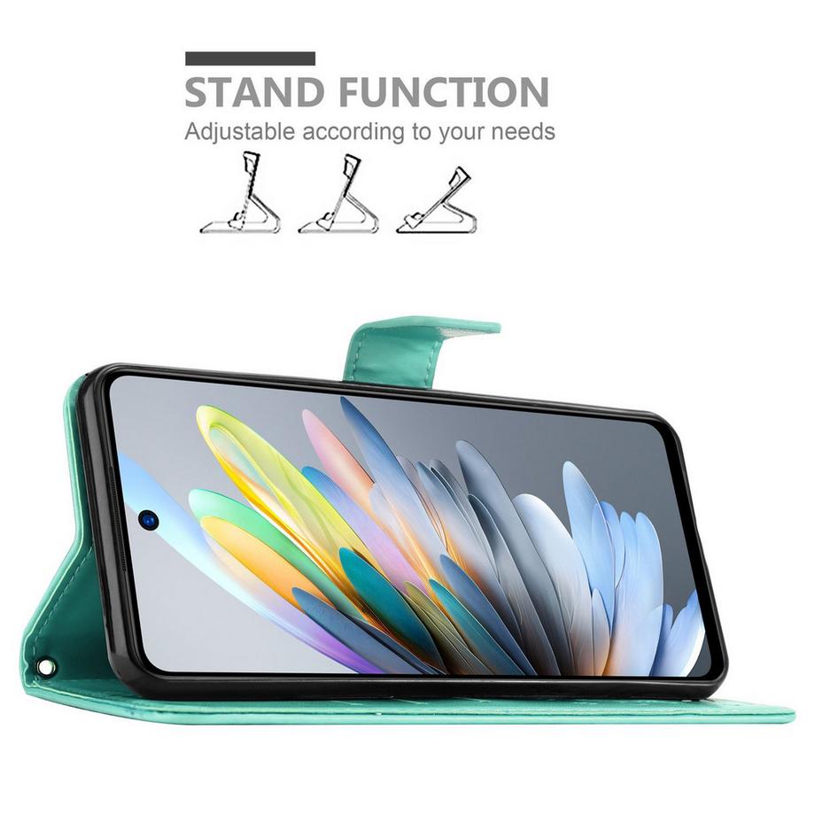 Cadorabo  Coque pour ZTE Blade A75 4G fleurs etui 