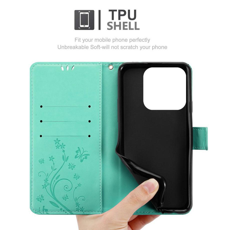 Cadorabo  Coque pour ZTE Blade A75 4G fleurs etui 