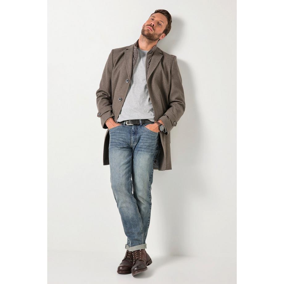 JP1880 FLEXNAMIC Stepp-Einsatz Reverskragen Mantel  