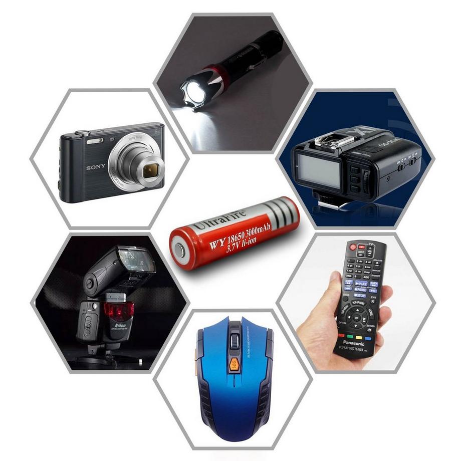 Avizar  Pile AA 18650 rechargeable 3000mAh 3.7V 