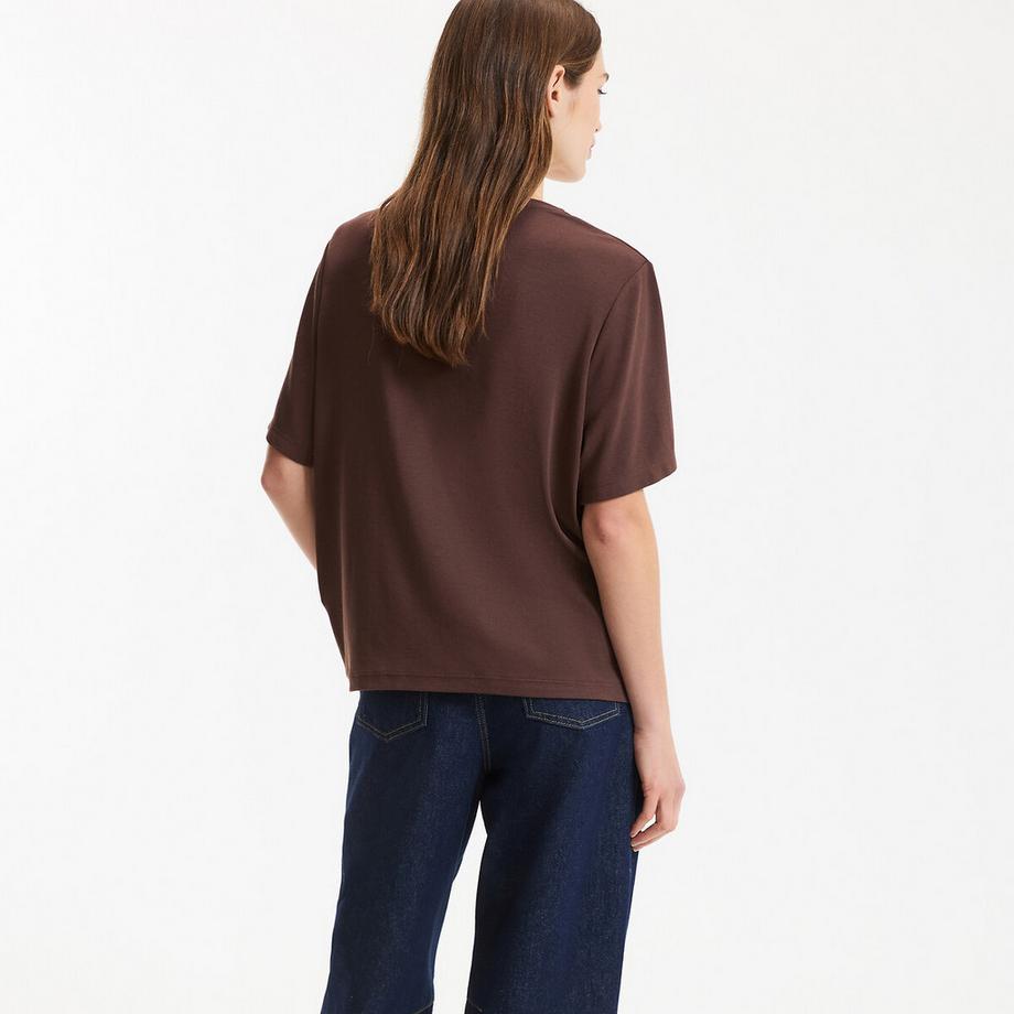 La Redoute Collections V-Ausschnitt Kurzarm T-Shirt  
