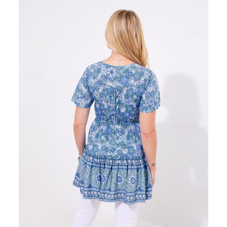 Joe Browns Tunica Bordo Floreale Cintura da Annodare  