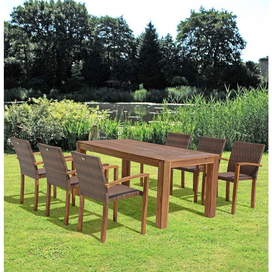 mutoni pleasure Garten Essgruppe Topeka Akazie (7-tlg)  