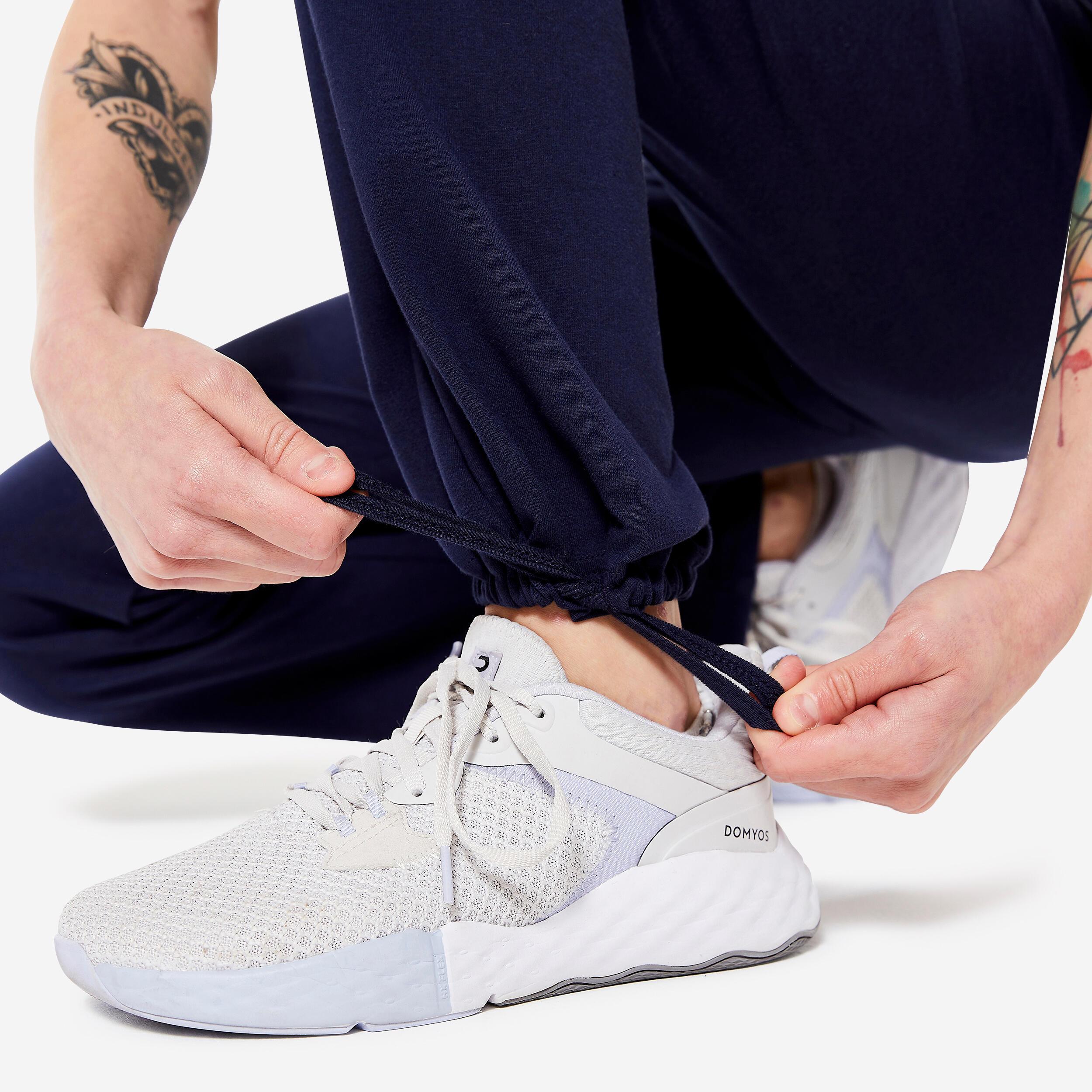 DOMYOS  Leggings donna Gamba Dritta regolabile cotone 