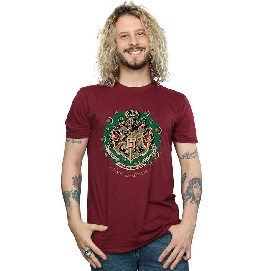 Harry Potter Hogwarts Weihnachtsdesign T-Shirt  