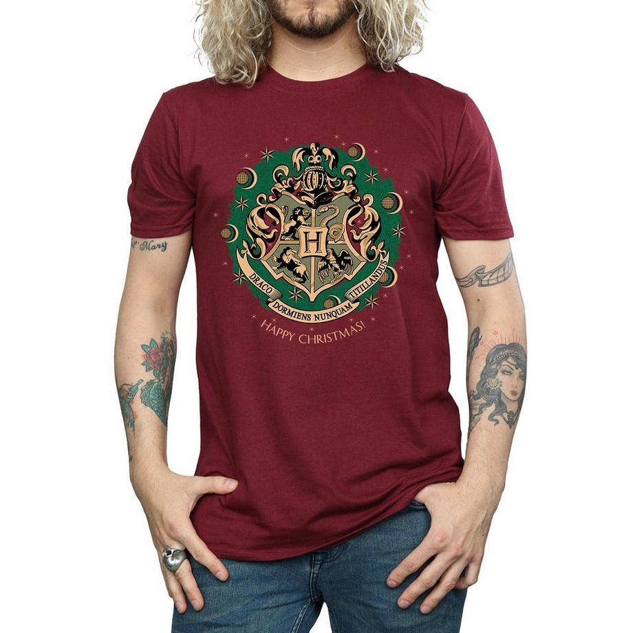 Harry Potter Hogwarts Weihnachtsdesign T-Shirt  