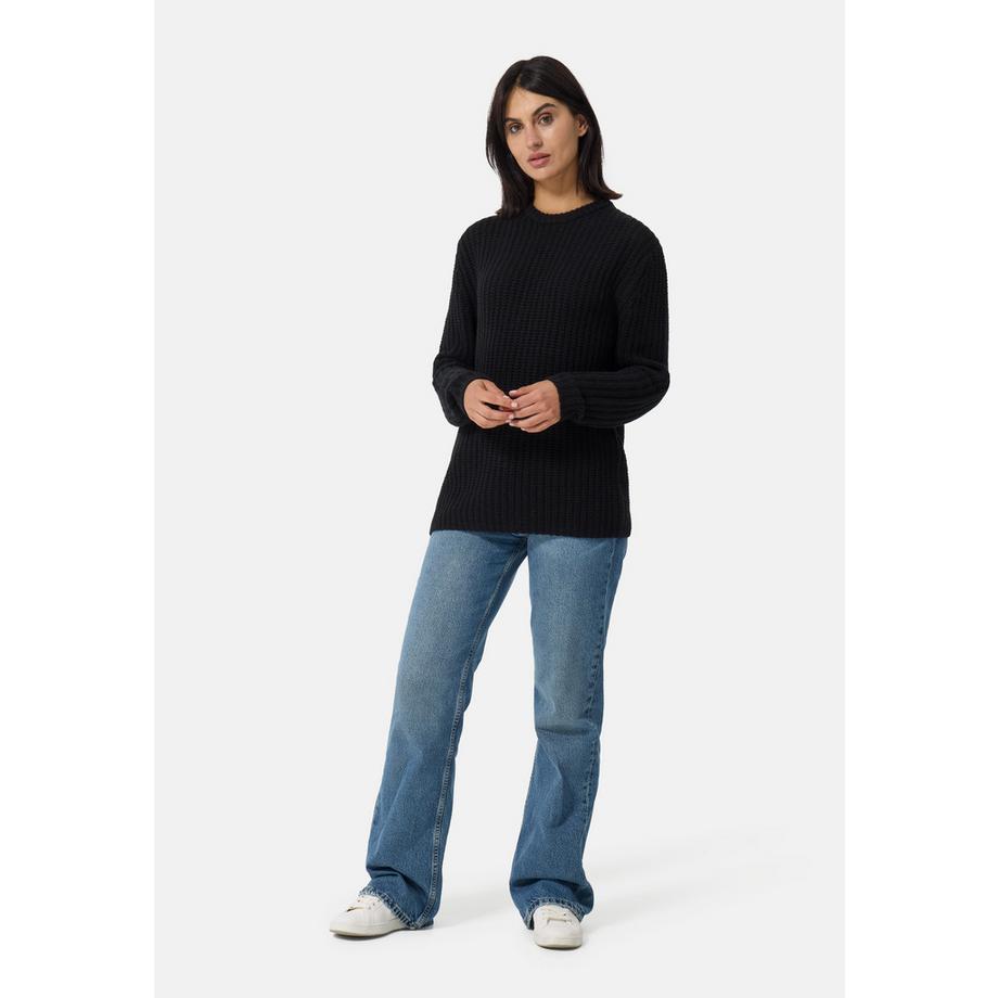 CASH-MERE.CH Grobgestrickter Wolle Kaschmir Rundhals Pullover  