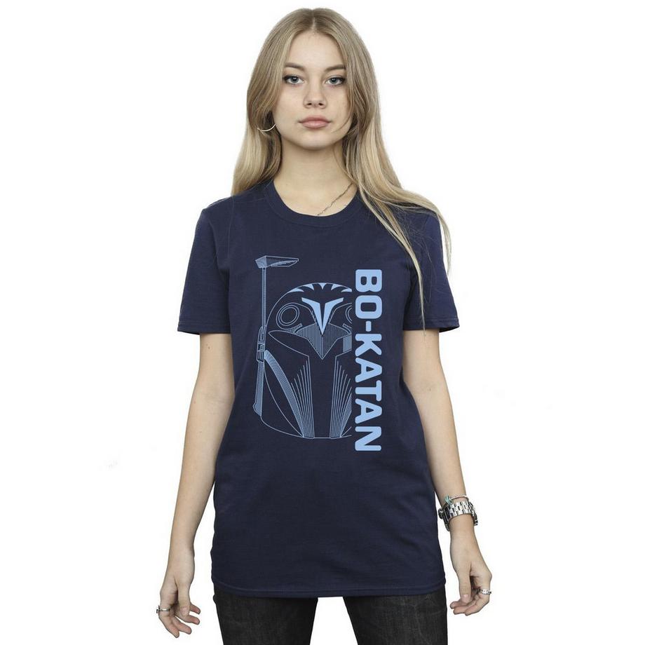 STAR WARS T-Shirt The Mandalorian Casco Bo Katan  