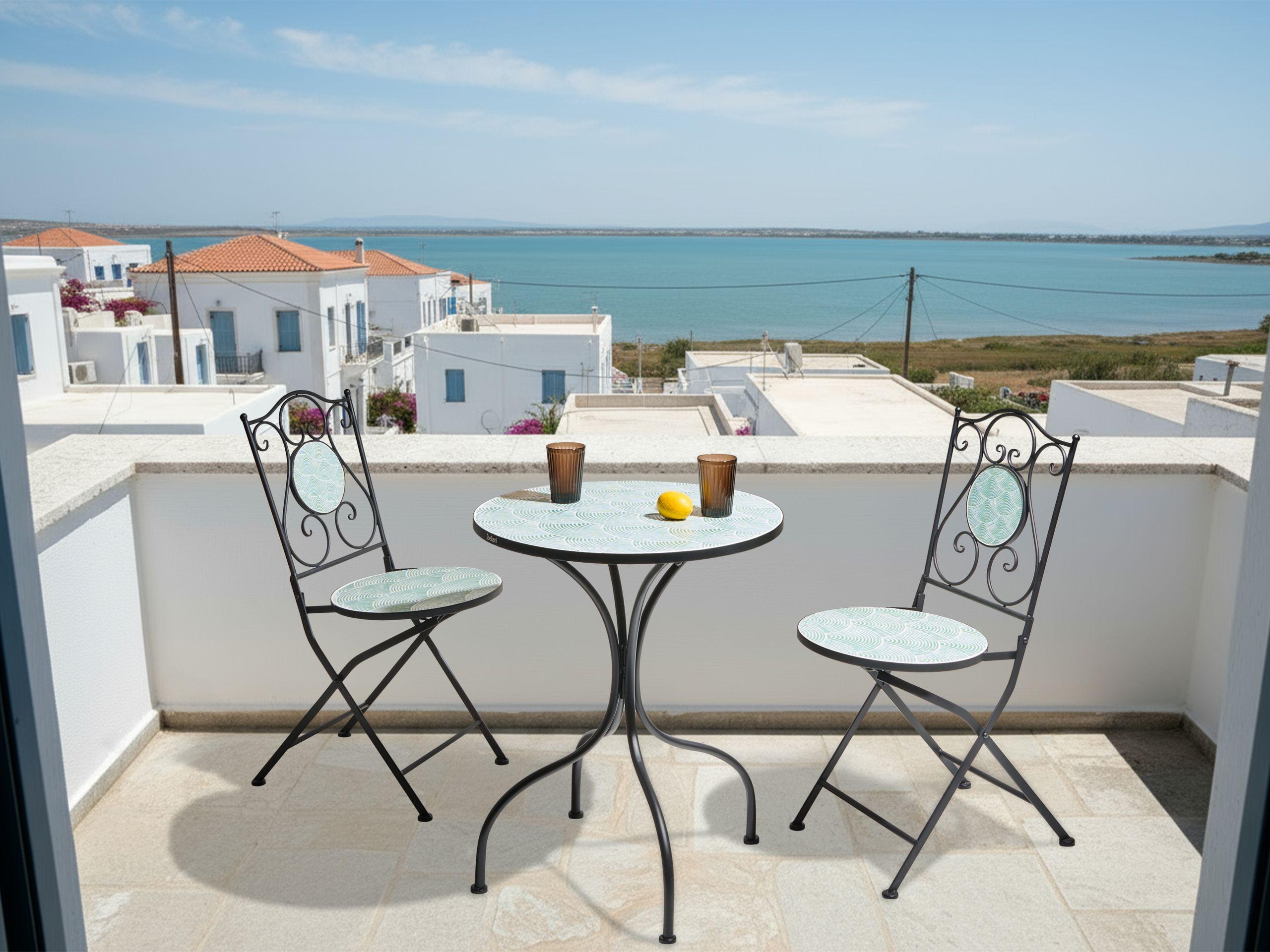 Beliani Tavolino Bistrot en Ferro Mediterraneo ANAPO  