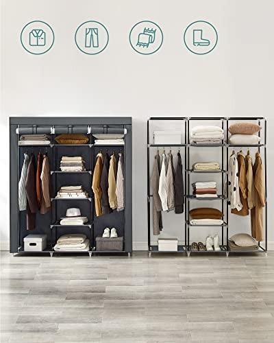 Pricenet Armoire en tissu durable avec beaucoup de rangement et un assemblage facile  