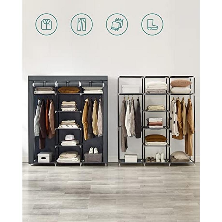 Pricenet Armadio in tessuto resistente con ampio spazio di archiviazione e facile montaggio  