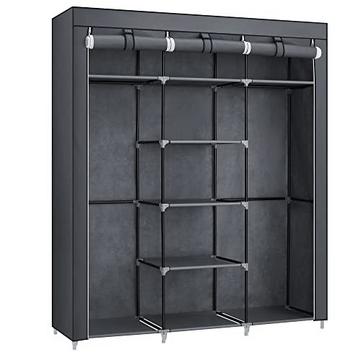 Armoire en tissu durable avec beaucoup de rangement et un assemblage facile