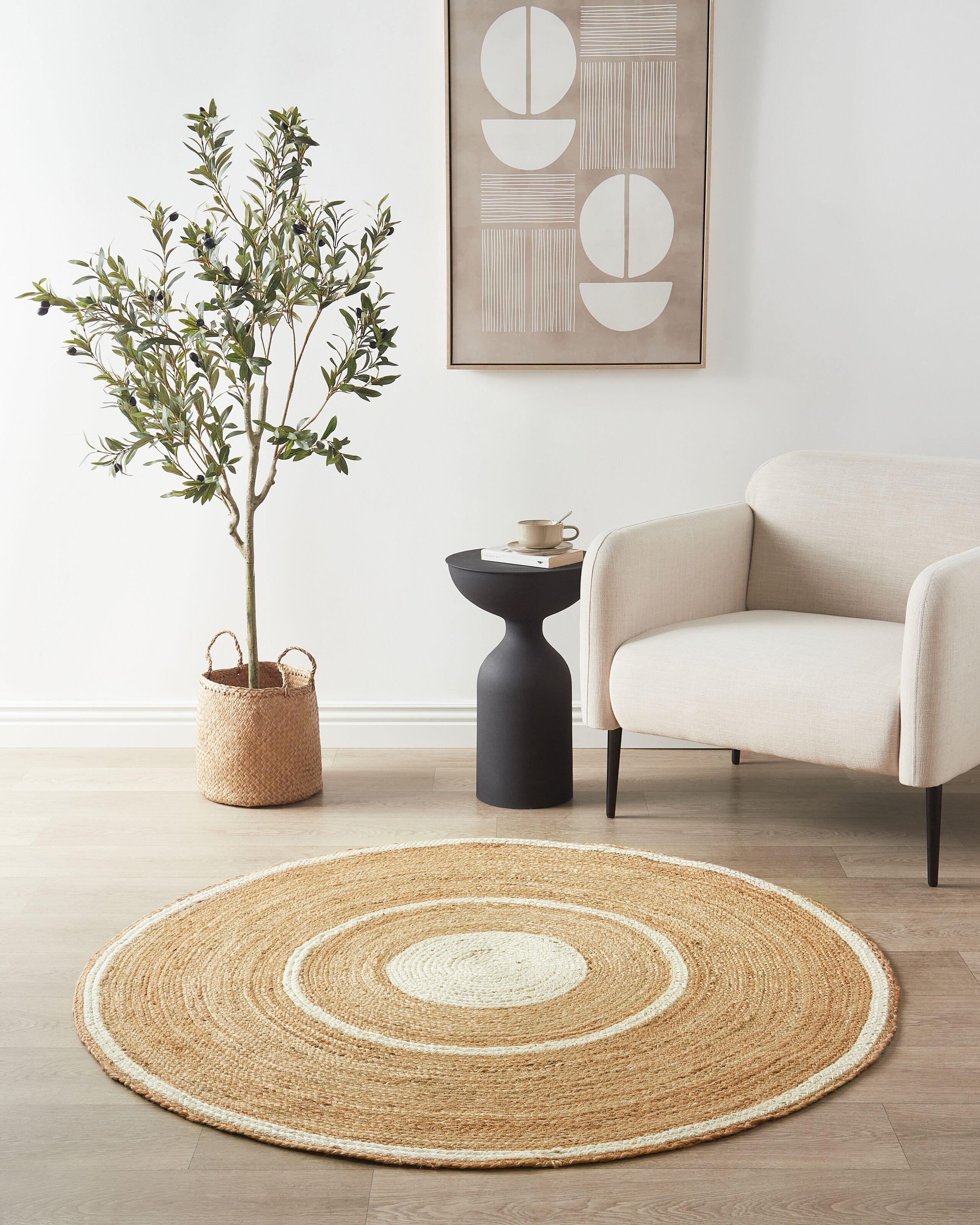 Beliani Tapis en Jute Boho HALFELI  