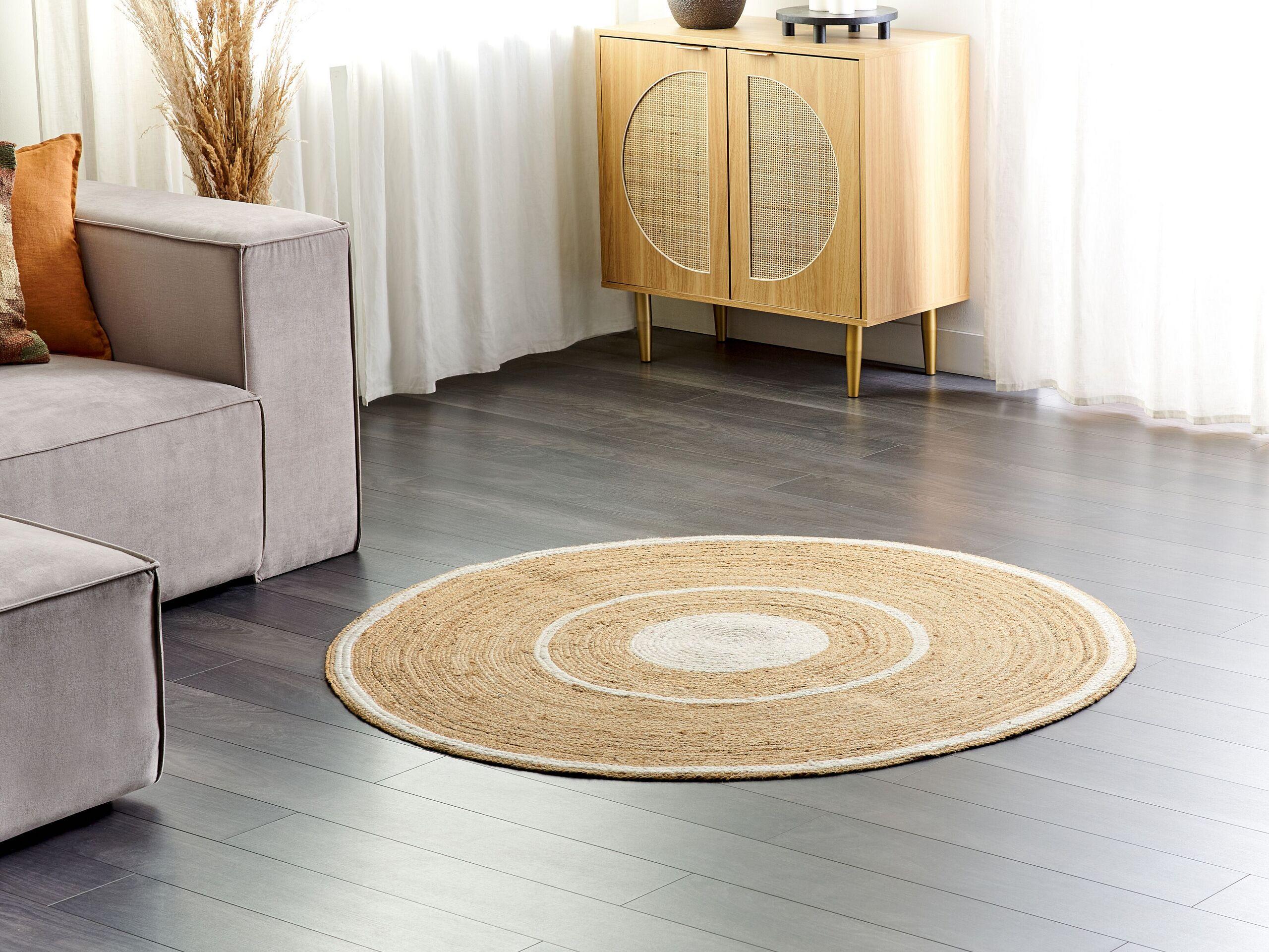 Beliani Tapis en Jute Boho HALFELI  