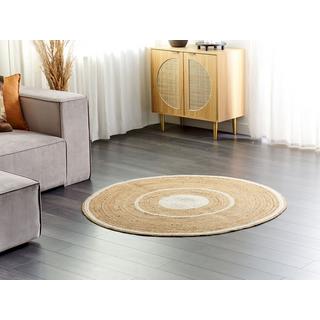 Beliani Tapis en Jute Boho HALFELI  