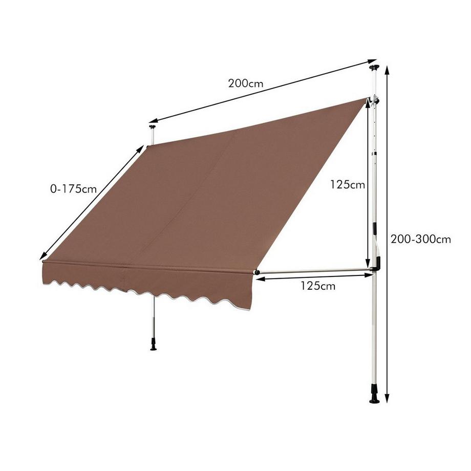 Northix Auvent rétractable, résistant aux UV  