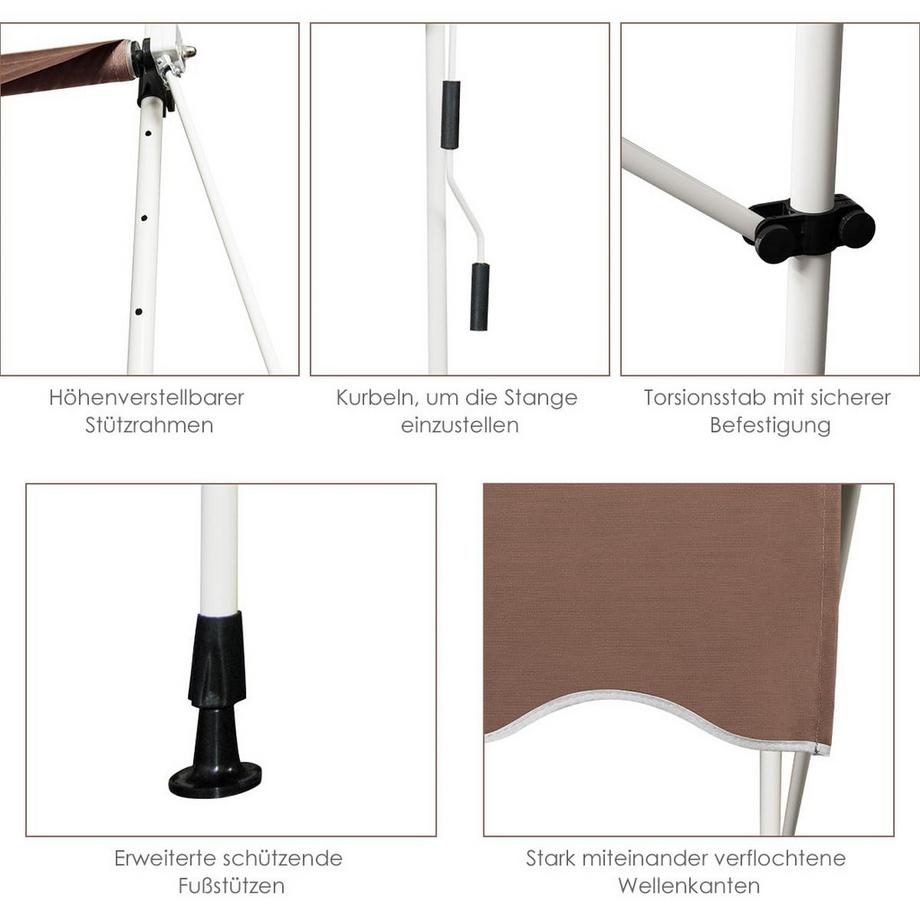 Northix Auvent rétractable, résistant aux UV  