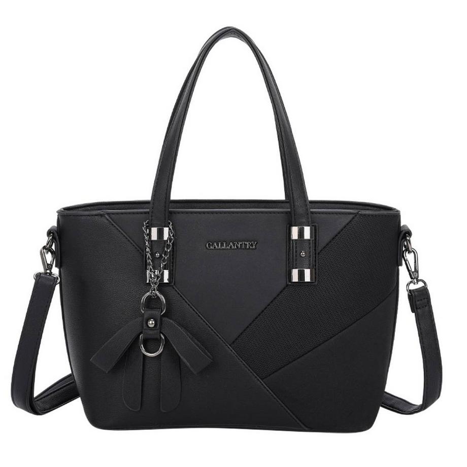Borsa da Donna Decorata con Fiocco a Motivo Geometrico