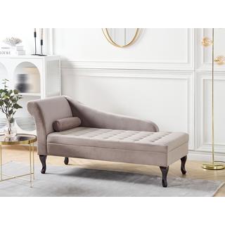 Beliani Chaise longue en Velours Rétro PESSAC  