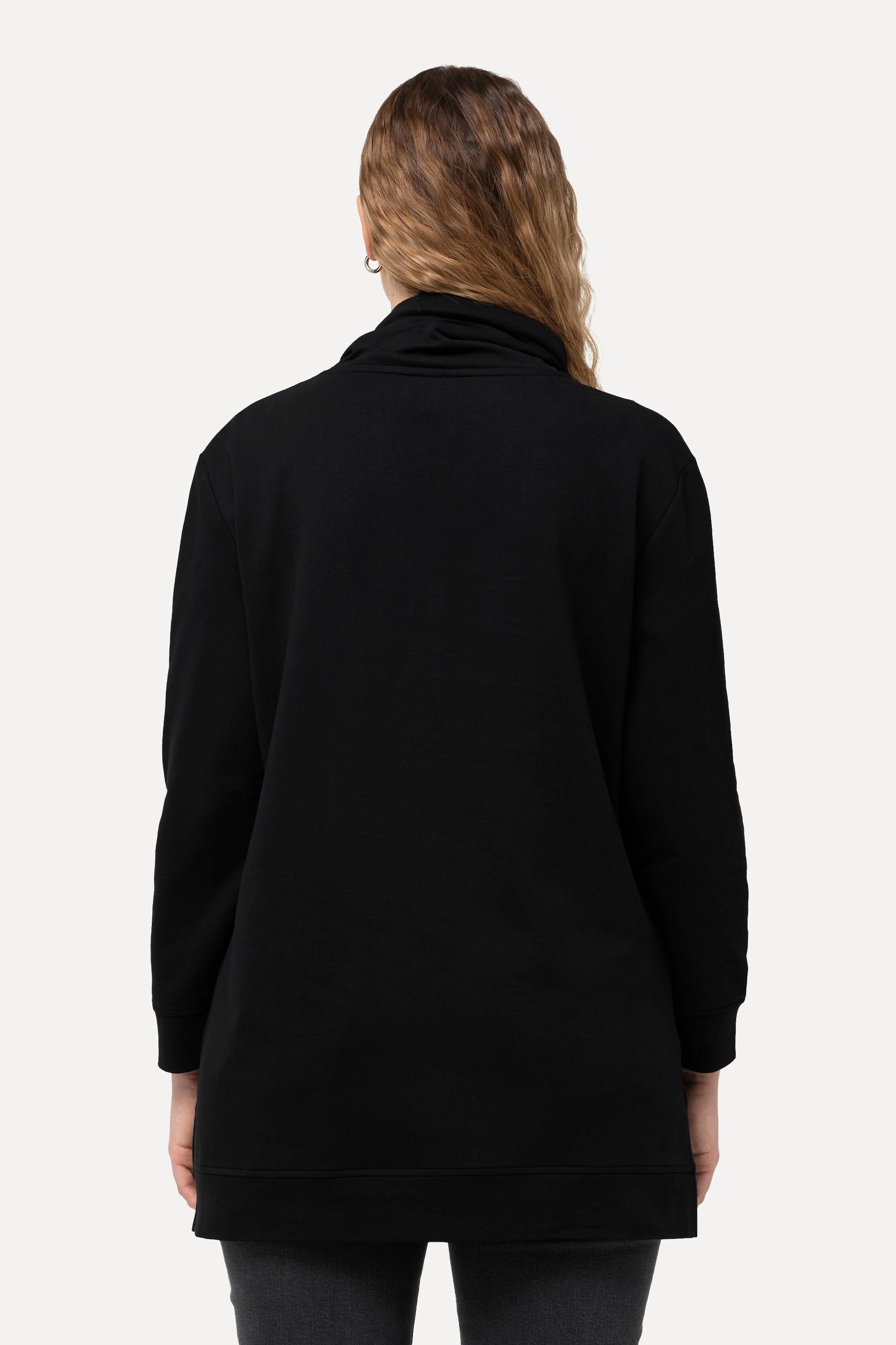 Ulla Popken Felpa Motivo Lettera Collo Alto Maniche Lunghe  