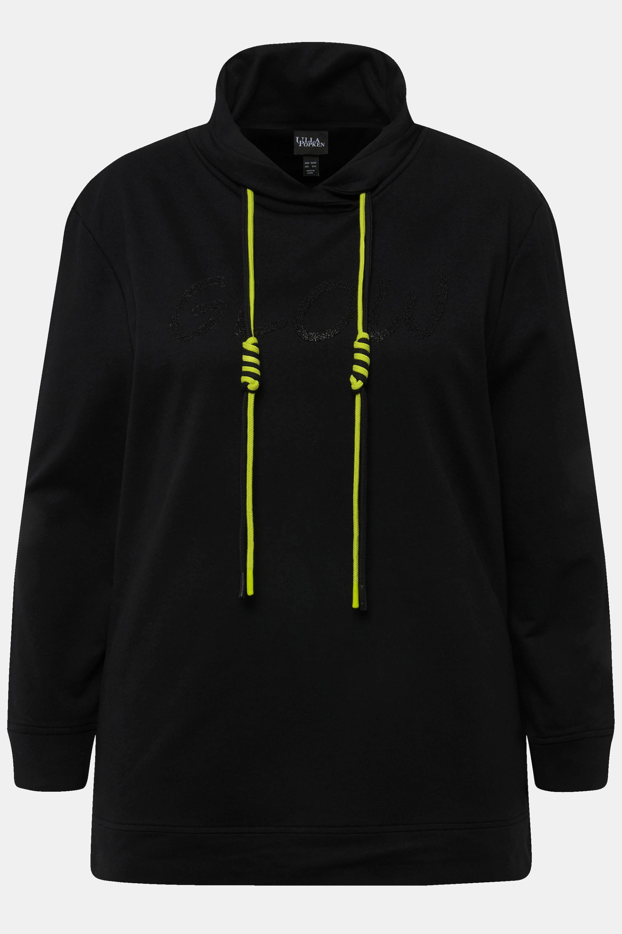 Ulla Popken Felpa Motivo Lettera Collo Alto Maniche Lunghe  