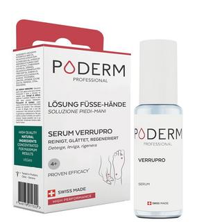 PODERM  Verrupro Soluzione per piedi e mani  - Raccomandato dai podologi - 100% naturale e vegana - Swiss Made 