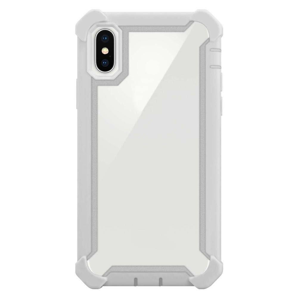 Cadorabo  Housse compatible avec Apple iPhone XS MAX - Coque de protection 2 en 1 avec bord en silicone TPU et dos en verre acrylique 