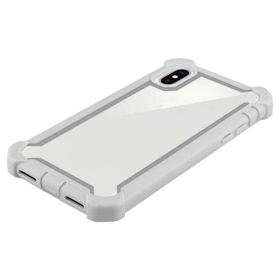 Cadorabo  Hülle für Apple iPhone XS MAX 2-in-1 TPU Silikon-Rand Glas-Rücken 