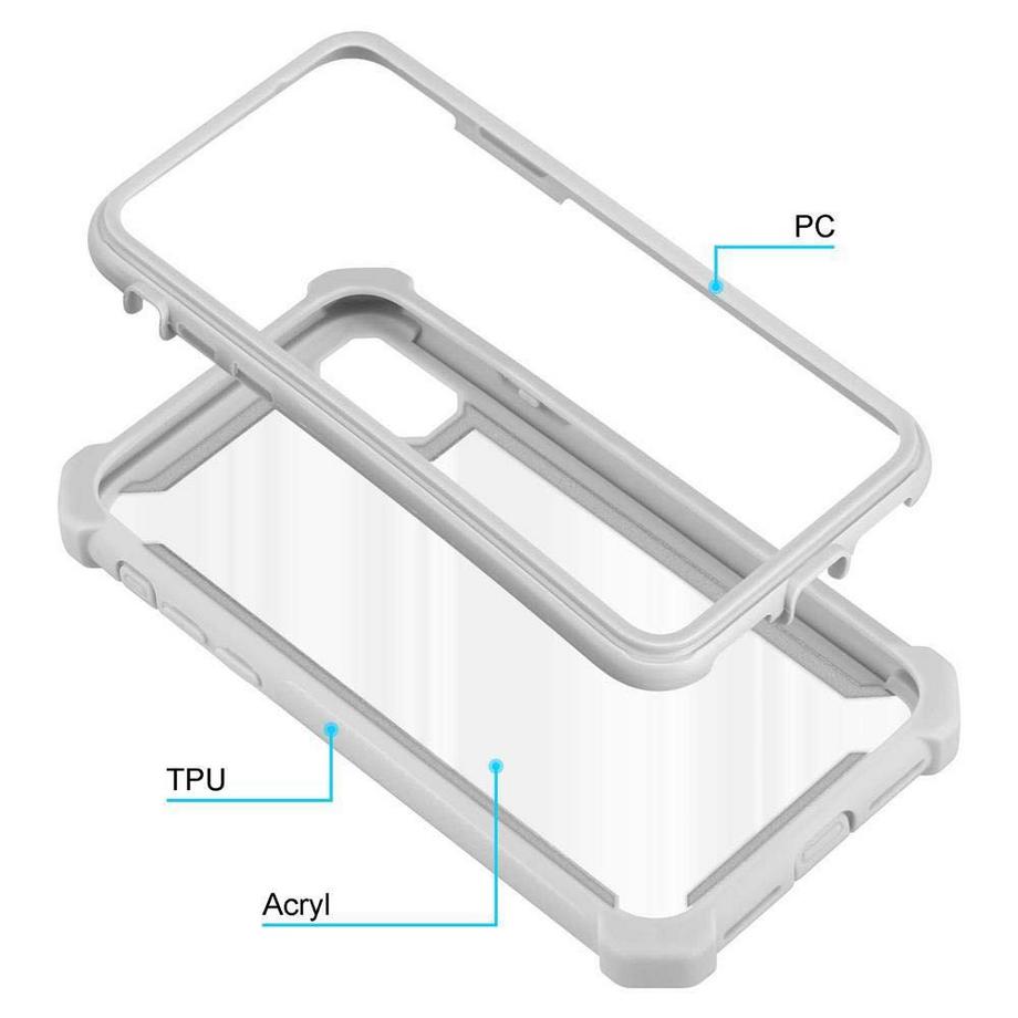 Cadorabo  Hülle für Apple iPhone XS MAX 2-in-1 TPU Silikon-Rand Glas-Rücken 