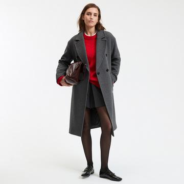 Manteau drap laine mélangée