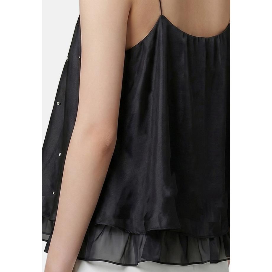 Roberta Rossi Top camisole con volant e decorazioni  