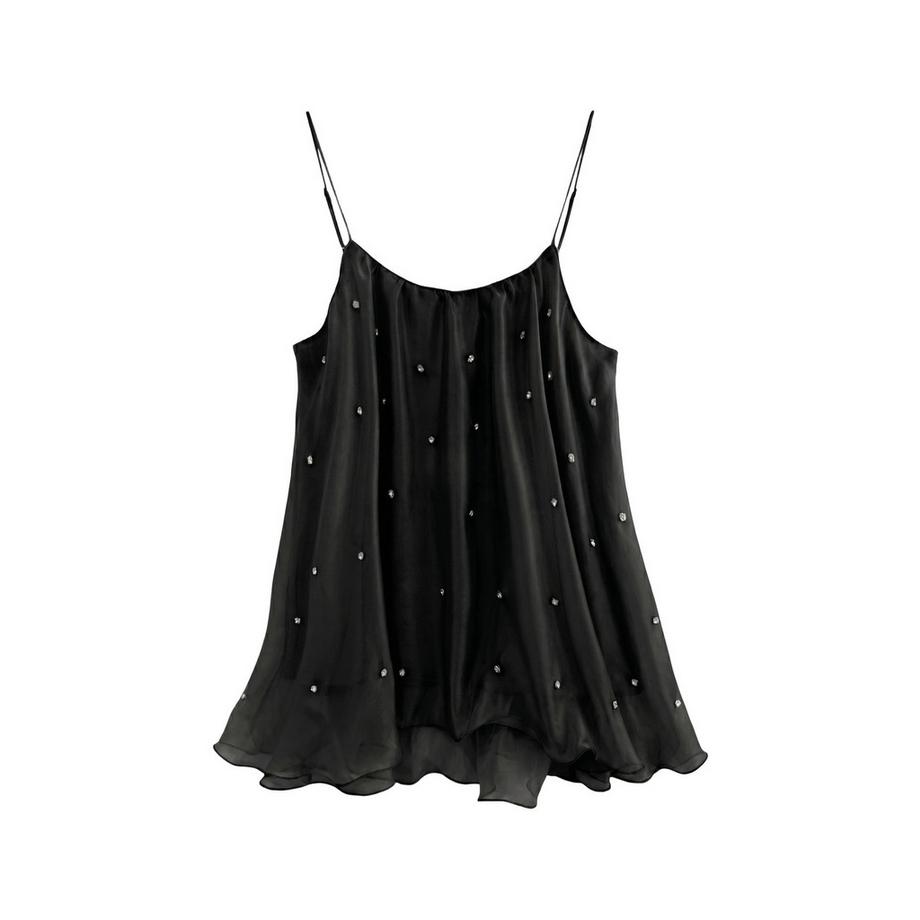 Roberta Rossi Top camisole con volant e decorazioni  