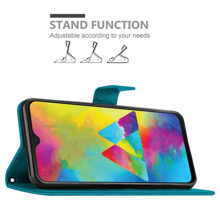 Cadorabo  Hülle für Samsung Galaxy M21 / M30s Blumen Design Magnetverschluss 