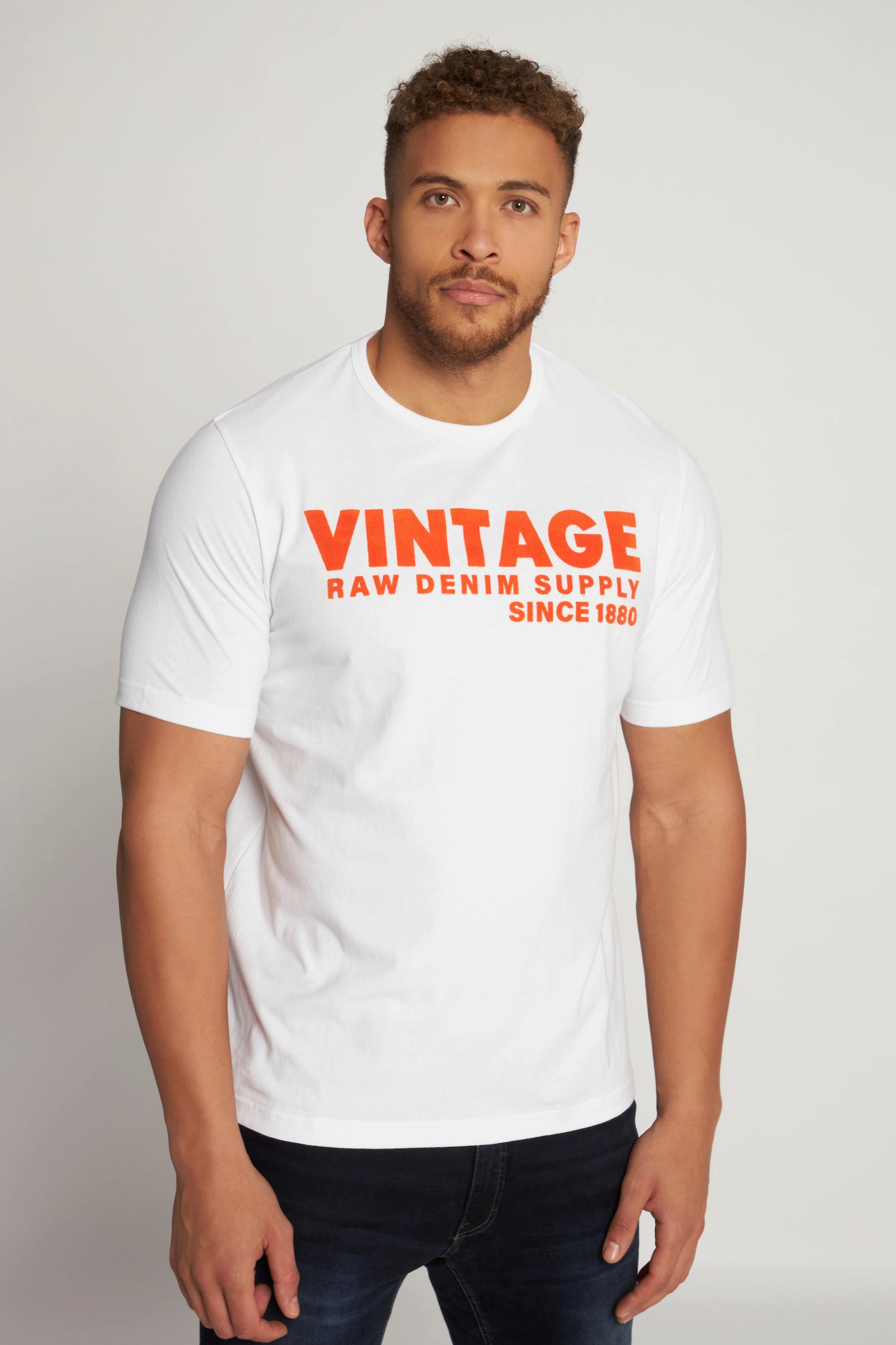 JP1880  T-shirt con stampa vintage, scollo a girocollo e mezze maniche 