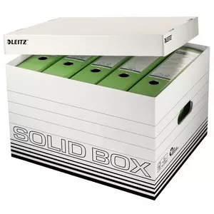 LEITZ Archiv-Box Solid S 6119-00-01 weiss, mit Griff