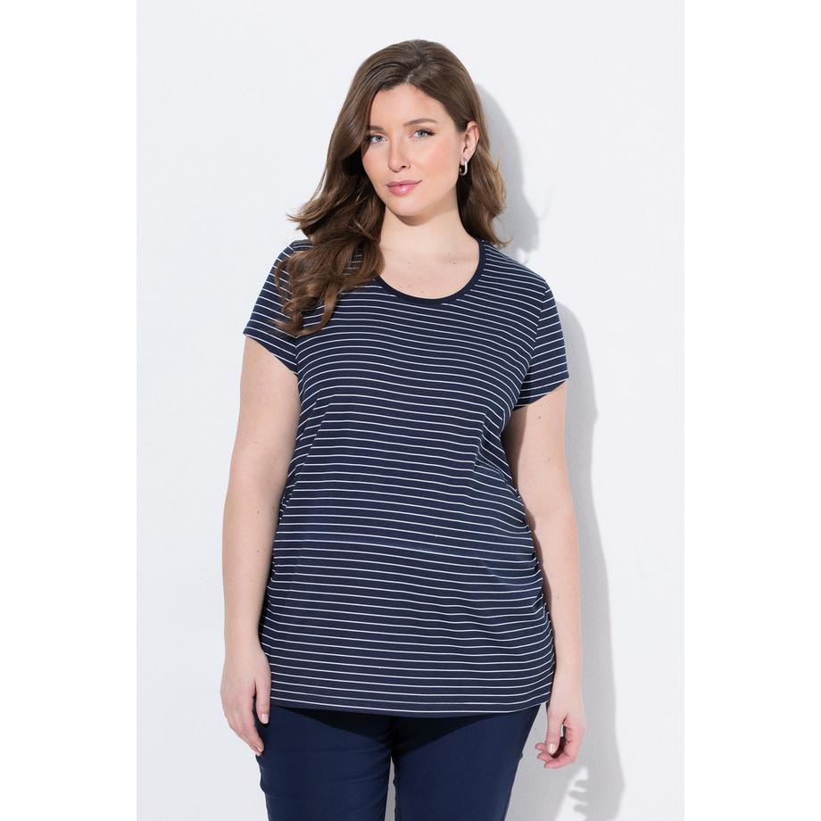 Ulla Popken Bellieva T-shirts Lot de 2 Manches Courtes Fronces Latérales  