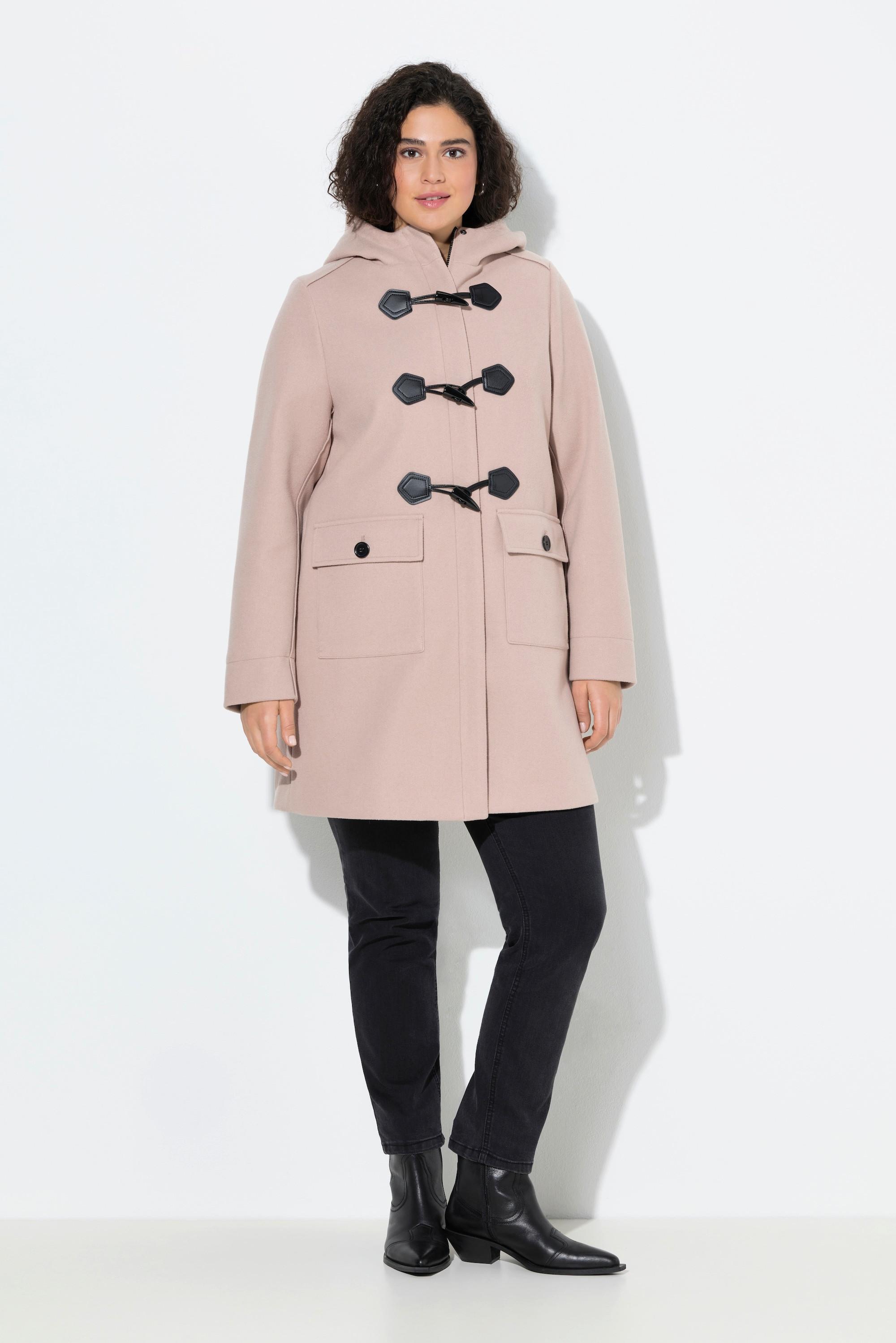 Ulla Popken Dufflecoat Knebelknöpfe Kapuze  