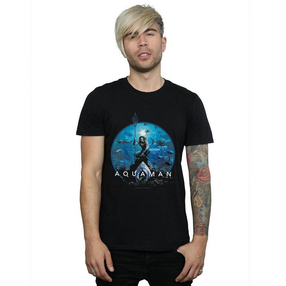DC COMICS Aquaman T-Shirt Stampata  