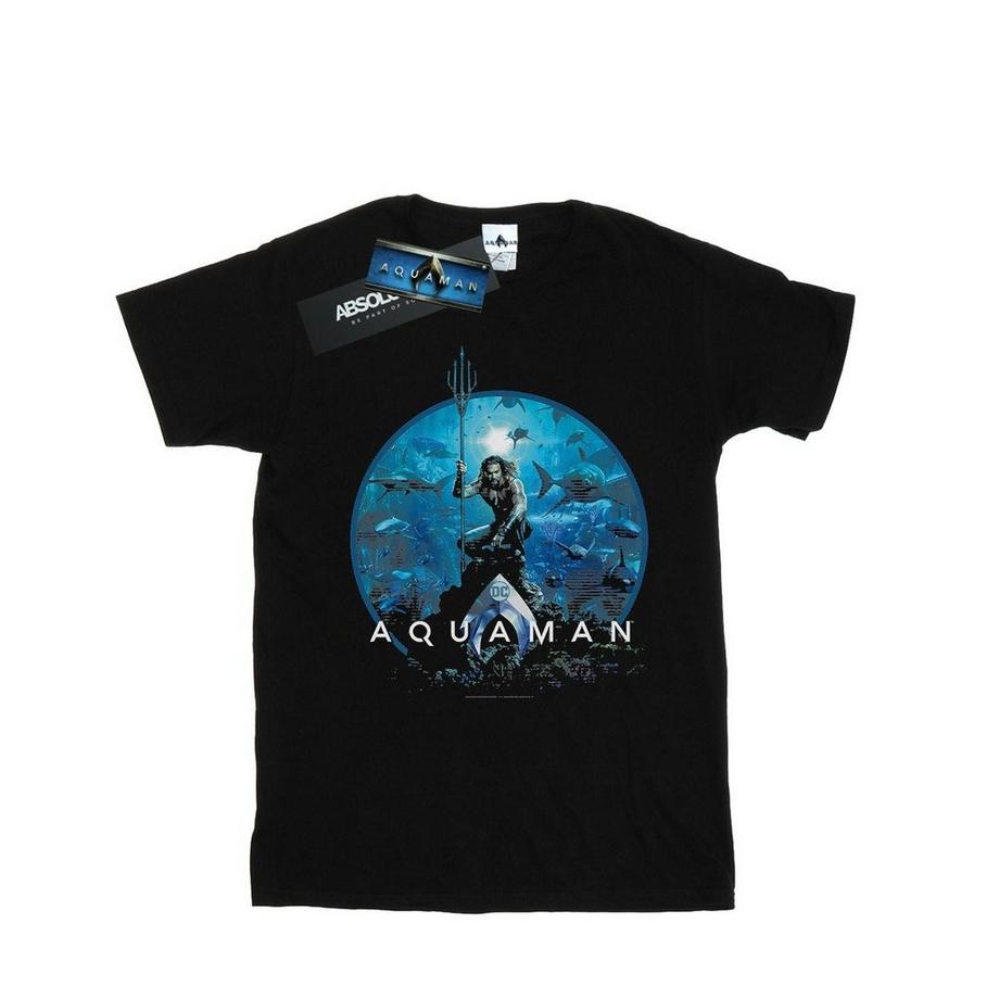 DC COMICS Aquaman T-Shirt Stampata  